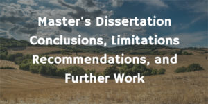 Masters Dissertation Conclusion