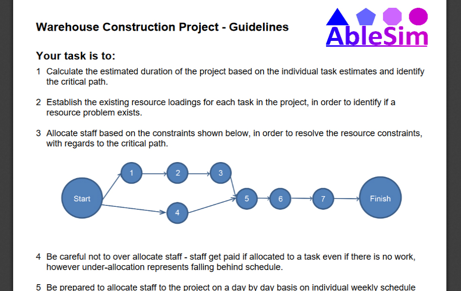 Warehouse Construction Project Instructions