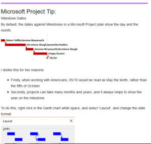 Microsoft Project Tip