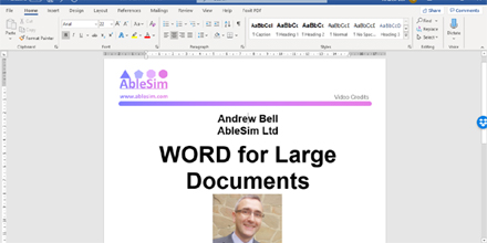 WORD for Large Documents