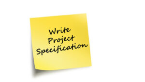 Write Project Specificiation PostItNote