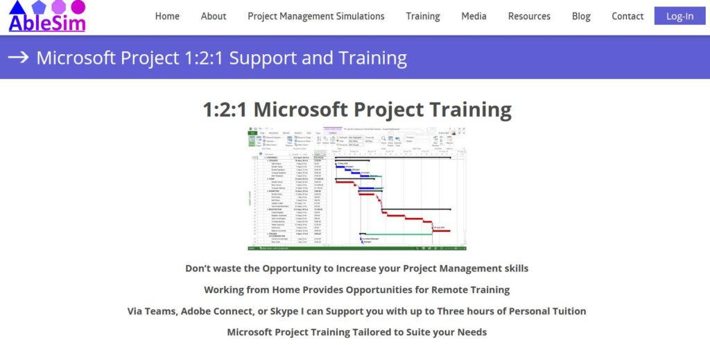 Microsoft Project Landing Page